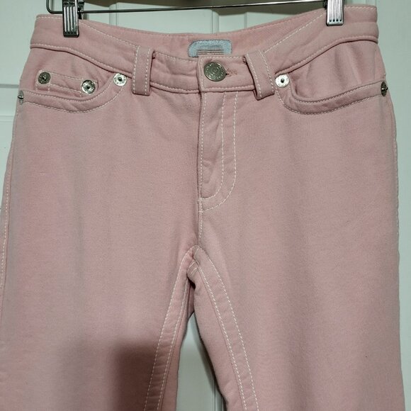 Project G Pink Cotton Button Flap Back Pocket Flare Pants - Picture 4 of 11